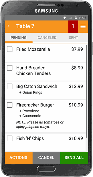 4.0 handheld — a single contained, color-coded notification