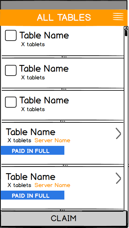 4.0 handheld wireframe — all tables