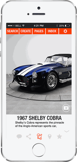 MobilePages listing — a 1967 Shelby Cobra MobilePage