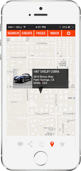 MobilePages listing — the listing's location mapped
