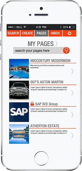 MobilePages — My Pages: a list of the listings you've published