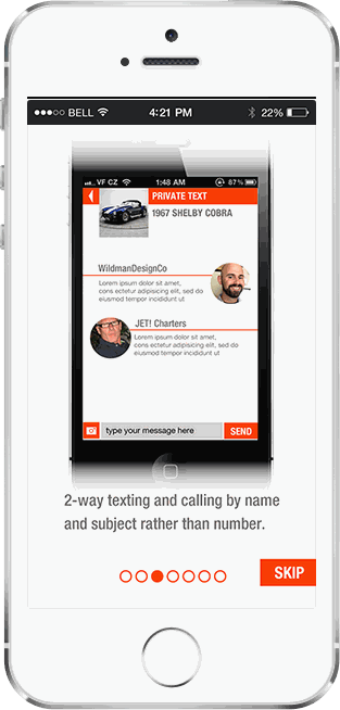 MobilePages tour — 2-way texting and calling by name and subject instead of number